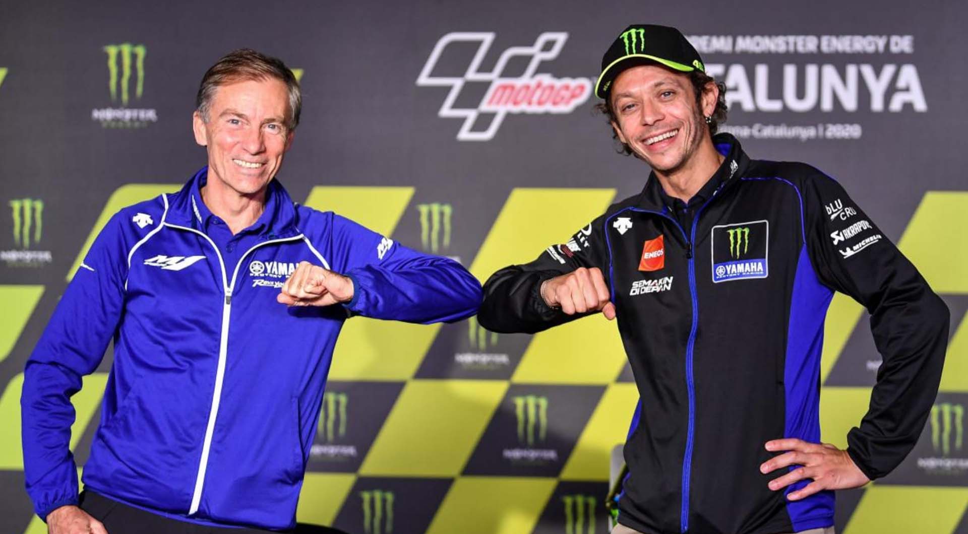 Lin Jarvis (kiri) dan Valentino Rossi (kanan)