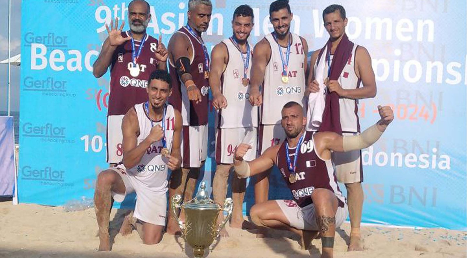 Qatar Juara 9th Asian Men Women Beach Handball 2023 di Bali