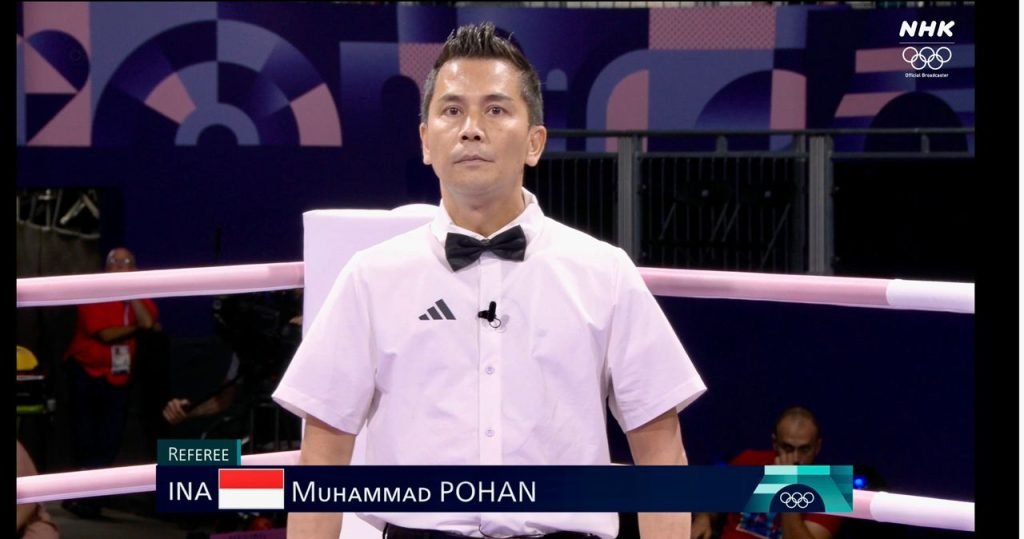 Boy Pohan, Satu-Satunya Wasit Asia Tenggara di Semifinal Tinju Olimpiade Paris 2024 - iMSPORT.TV