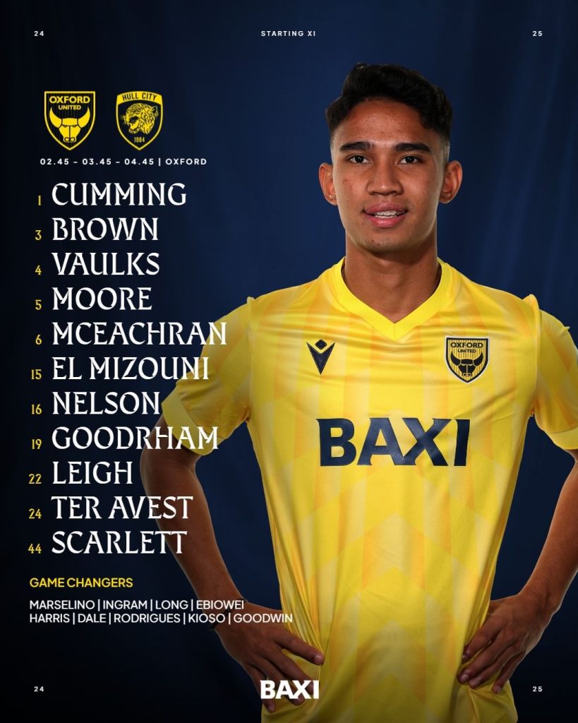 Marselino Ferdinan Masuk Skuad Utama, Oxford United Menang - iMSPORT.TV