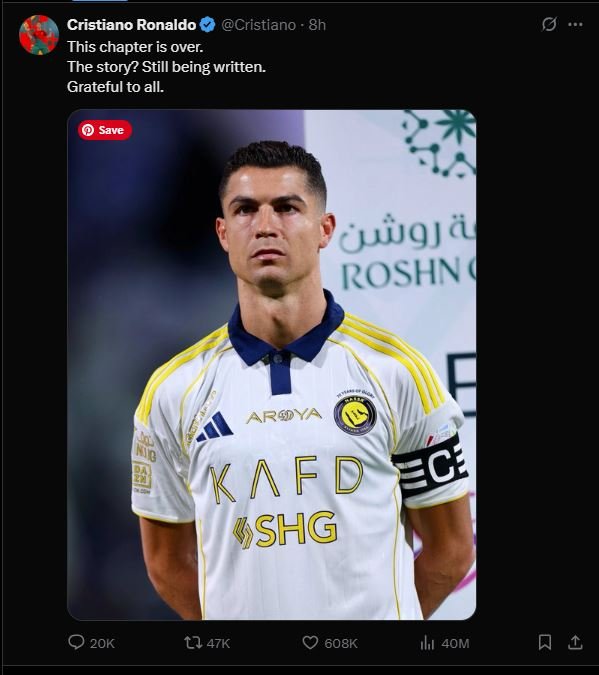 Cristiano Ronaldo Selesai di Al Nassr