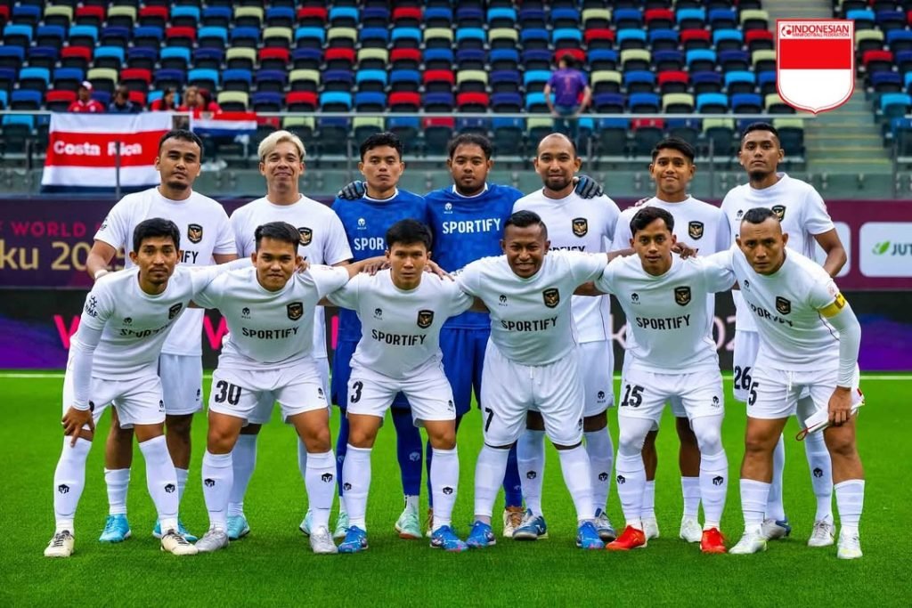 Piala Dunia Mini Football 2025 Timnas Indonesia Puncaki Grup E usai Kalahkan Kosta Rika