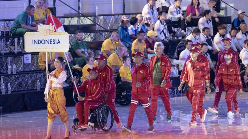 Indonesia Tampil Serba Merah di Upacara Pembukaan WAG 2023 - iMSPORT.TV