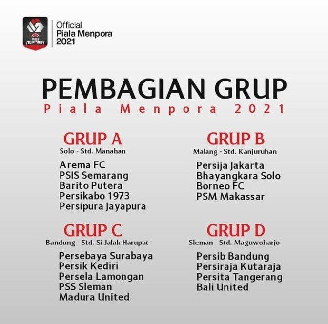 Jadwal Piala Menpora 2021 - iMSPORT.TV