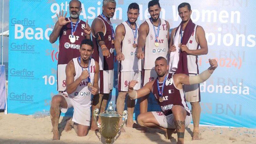 Qatar Juara 9th Asian Men Women Beach Handball 2023 di Bali