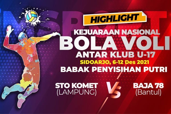 Kejurnas Bola Voli Antar Klub U-17 STO Komet Lampung vs BAJA 78 DIY (Highlight) - iMSPORT.TV