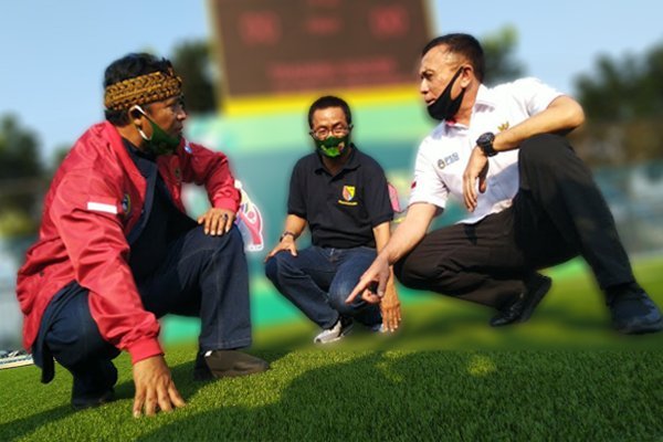 Ketum PSSI Puji Soccer Training Sabilulungan Stadion Si Jalak Harupat - iMSPORT