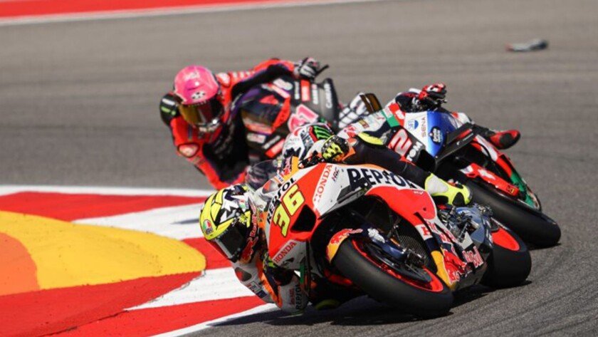 Aksi Joan Mir saat debut bersma tim repsol honda di MotoGP Portugal. Photo by: Repsol Honda