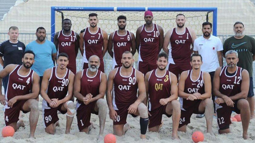 Qatar Team in 9th Asian Men Womens Beach Handball Championship 2023