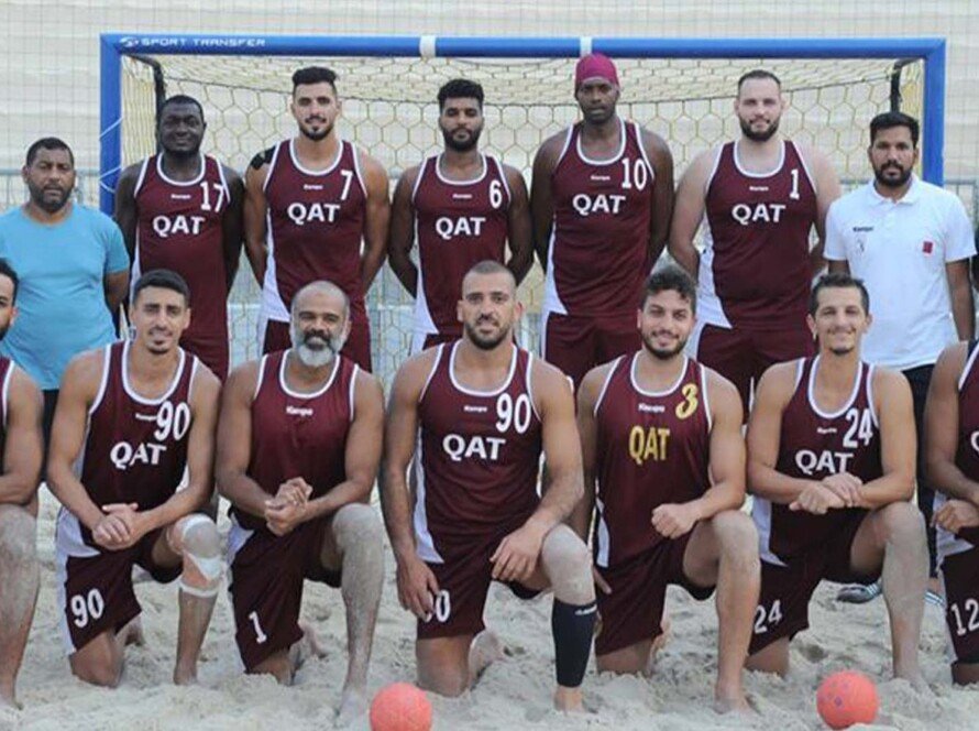 Qatar Team in 9th Asian Men Womens Beach Handball Championship 2023