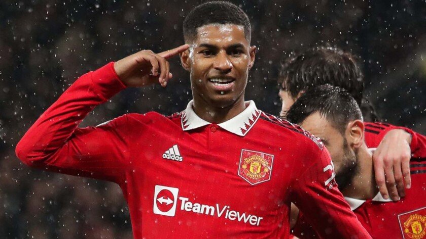 Selebrasi Marcus Rashford