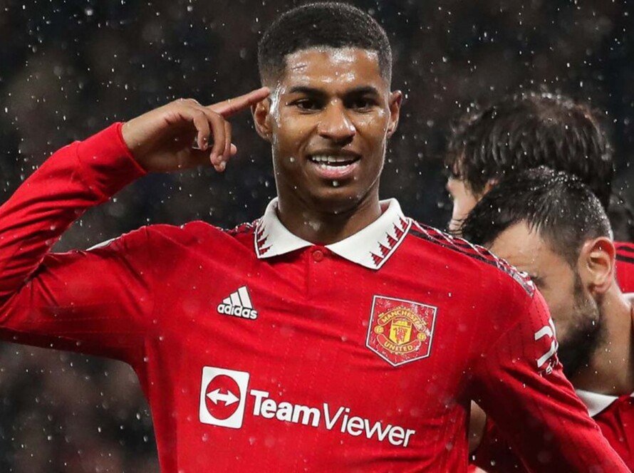 Selebrasi Marcus Rashford