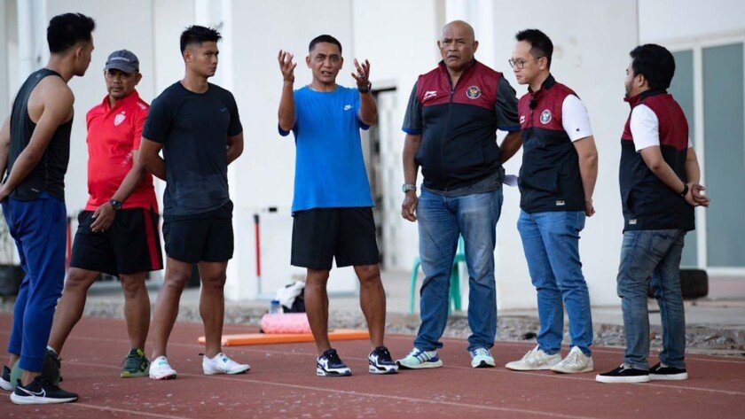 CdM Lexy saat berkunjung ke pelanas Atletik