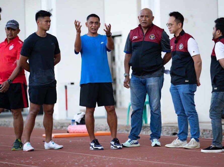 CdM Lexy saat berkunjung ke pelanas Atletik