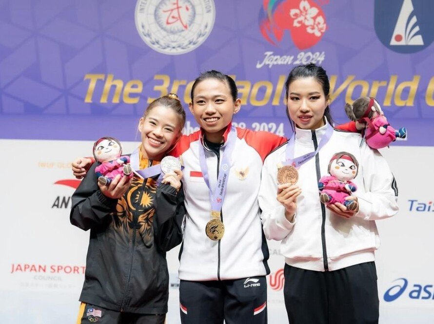 Tasya Ayu Puspa Dewi usai Raih Dua Medali di Kejuaraan Wushu Bergengsi Dunia 2024 - iMSPORT.TV