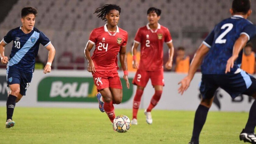 Aksi timnas U-20 melawan Guatemala