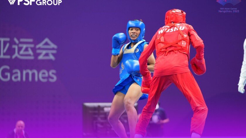 Tharisa Terhenti, Samuel Marbun Hadapi Atlet Iran di Final Sanda Asian Games 2022 - iMSPORT.TV