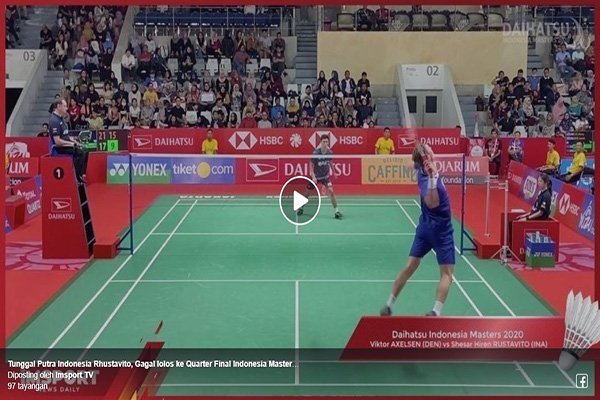 Tunggal Putra Indonesia Rhustavito, Gagal lolos ke Quarter Final Indonesia Masters 2020 - iimsport.tv