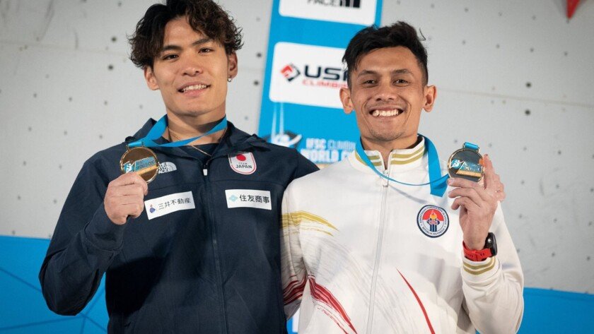 Veddriq Leonardo dan Narasaki Tomoa Photo by : IFSC