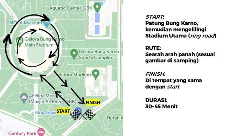 Jalur yang akan dilalui saat pawai obor. photo by: NOC Indonesia