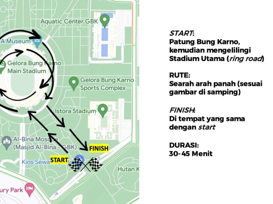 Jalur yang akan dilalui saat pawai obor. photo by: NOC Indonesia
