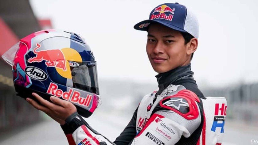 Moto3 2026 : Helm Veda Ega Pratama Tampil Beda, Ada Sentuhan Desain Marc Marquez