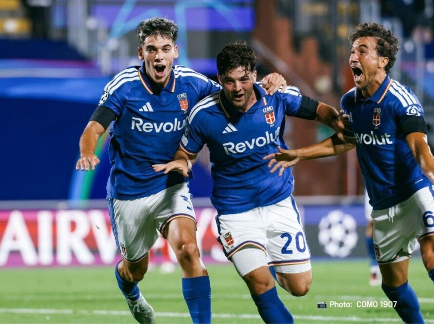 Como 1907 debut manis di liga champions